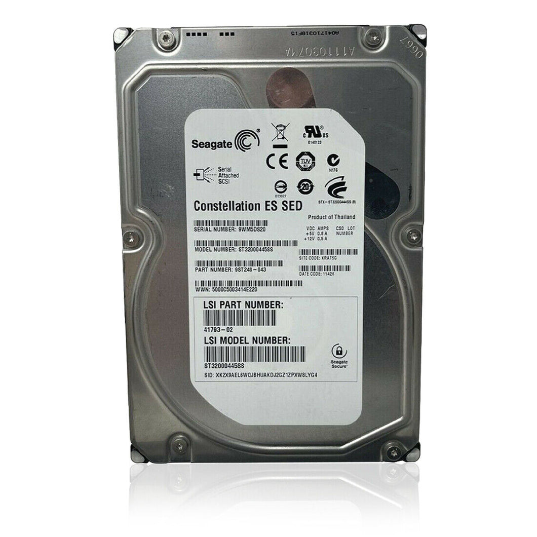 Constellation ES SED 2TB 3.5 SAS HDD 9ST248 ST32000445SS Hard Drive