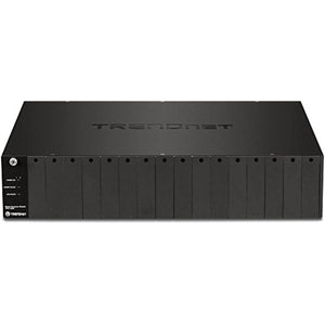 TRENDnet 16-Bay Fiber Converter Chassis System, Hot Swappable, Housing for up to 16 TFC Series Media Converters, Fast Ethernet RJ45, RS-232, SNMP Management Module, Lifetime Protection, TFC-1600 - MFerraz Tecnologia