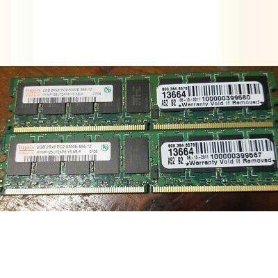 4gb (2x2gb) PC5300 DDR2 ECC RAM From Dell Poweredge 860 Server Memory-FoxTI