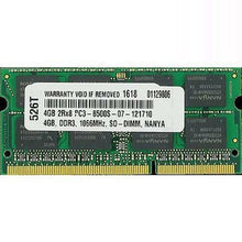 Cargar imagen en el visor de la galería, 4GB DDR3 MEMORY RAM PC3-8500 SODIMM 204-PIN 1066MHZ CL7 1.5V 2RX8 609713577085-FoxTI
