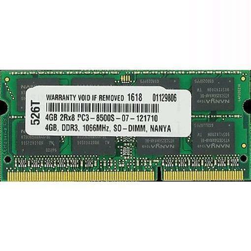 4GB DDR3 MEMORY RAM PC3-8500 SODIMM 204-PIN 1066MHZ CL7 1.5V 2RX8 609713577085-FoxTI