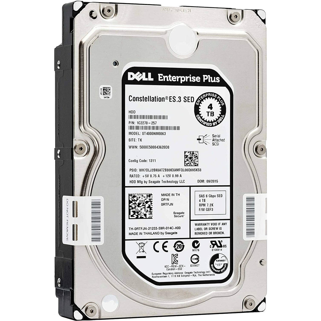 DELL ENTERPRISE CLASS 4TB 7.2K RPM SATA 3.5