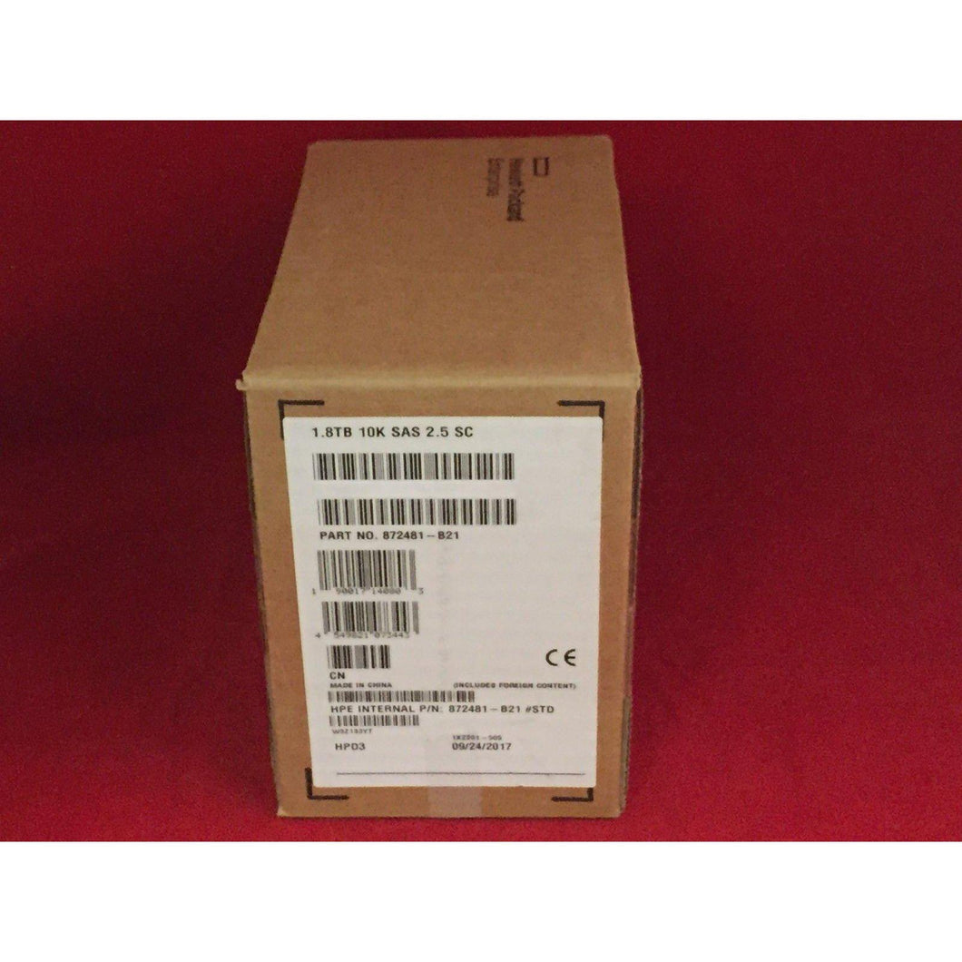 872481-B21 872738-001 HPE 1.8GB 12G SAS 10K ENT 2.5