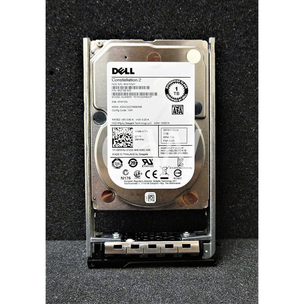 Dell 9KW4J 09KW4J 1TB 7.2K 6G 64MB 2.5in SATA Hard Drive ST91000640NS PowerEdge 712951490471-FoxTI