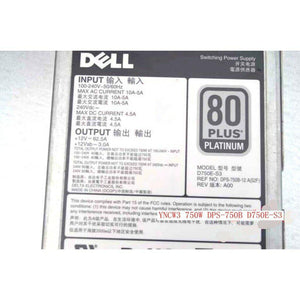 DELL YNCW3 750W DPS-750B D750E-S3 Server DC Power Supply 750W #XH 819954855686-FoxTI