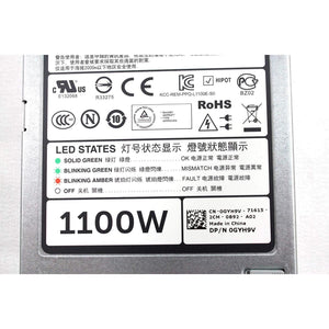 Fonte Dell PowerEdge R520 R620 R720 R720XD R820 R920 T320 T420 T620 PowerVault DX6112 SN Server Power Supply 1100 Watt GYH9V YT39Y W933G NTCWP 38GYJ GDPF3 HT6GX 331-5926 L1100E-SO, PS-2112-4D-LF-FoxTI
