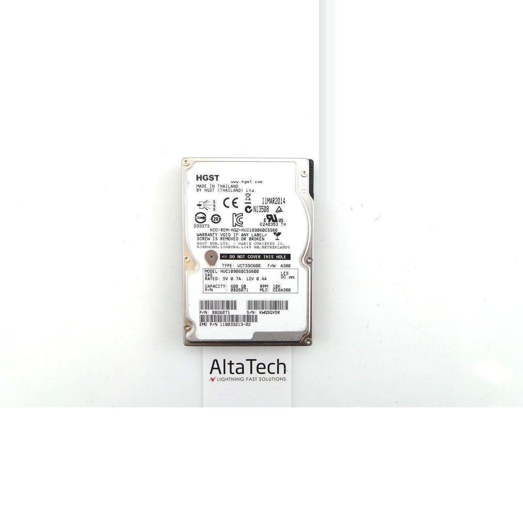 Hitachi 0B26071 HGST EMC VNX 600GB 10K SAS 2.5