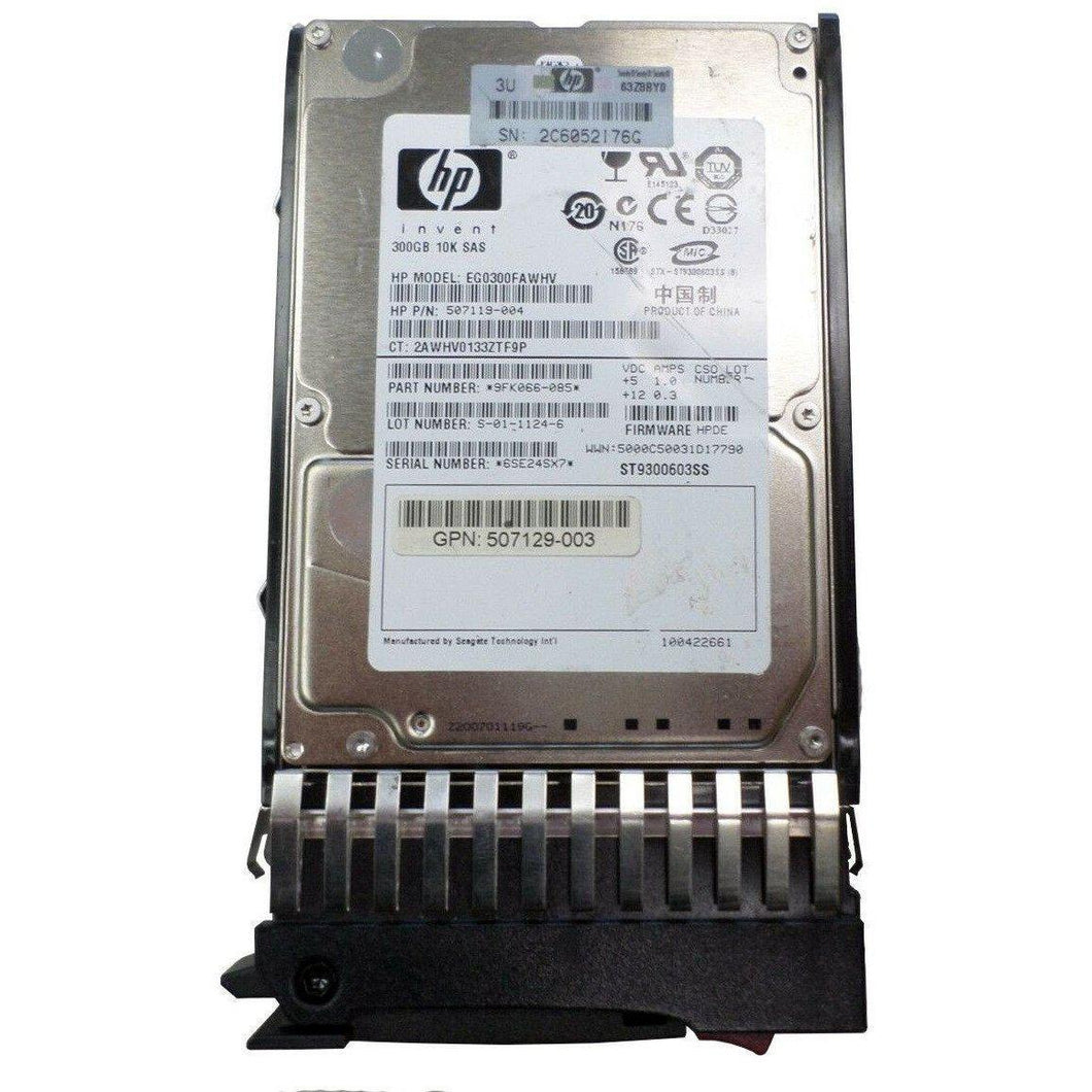 HP 507119-004 EGO300FAWHV 300GB 10K 2.5IN 6G SAS HDD, 507284-001 G6/G7-FoxTI