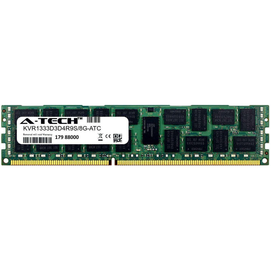 Memoria 8GB Replacement for Kingston KVR1333D3D4R9S/8G - DDR3 1333MHz PC3-10600 ECC Registered RDIMM 2rx4 1.5v - Single Server Memory Ram Stick (KVR1333D3D4R9S/8G-ATC)-FoxTI