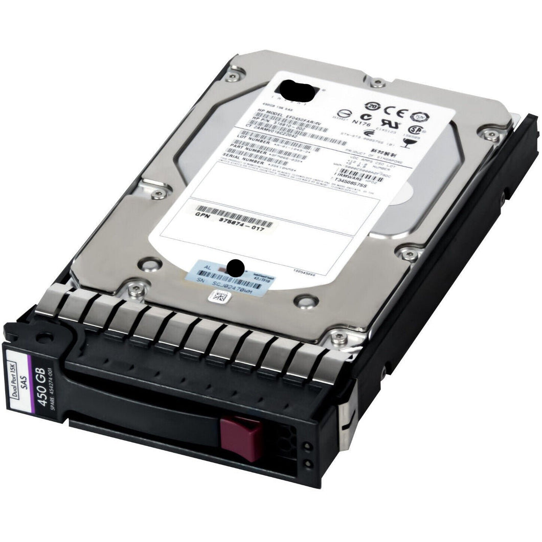 516816-B21 517352-001 533871-002 HP 450GB 15K 6G LFF SAS 3.5'' HOT PLUG DP HDD 102646114230