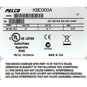 Controle Pelco KBD300A PTZ Keyboard JOYSTICK/CONTROLLER - MFerraz Tecnologia