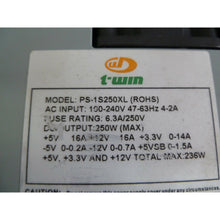 Carregar imagem no visualizador da galeria, T-WIN PS-1S250XL 250w 1U Server Power Supply ATX-24 8-pin 12V-FoxTI
